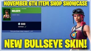 Fortnite Item Shop NEW BULLSEYE SKIN November 6th 2018 Fortnite Battle Royale [upl. by Curtice]