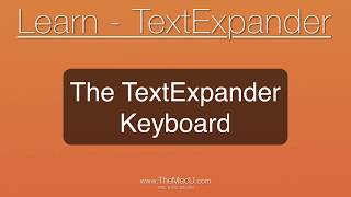 The TextExpander Keyboard for iPad amp iPhone [upl. by Gnal609]