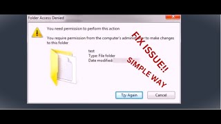 You require permission to delete this folderFIX ISSUE in Windows 10 SIMPLE WAY2023 [upl. by Cantone]