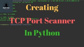 TCP Port Scanner in python [upl. by Slaby848]