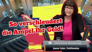 Joana Cotar Die Ampel verschleudert Ihr Geld [upl. by Mohn]