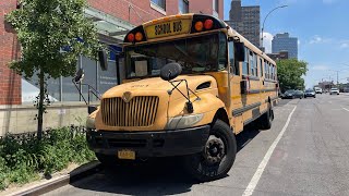 2007 IC CE 300 DT466E School Bus Startup Idle and Pull Out [upl. by Makell]