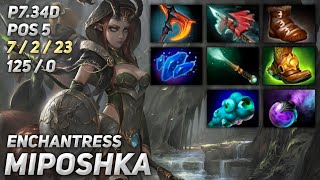 Miposhka Enchantress  Dota 2 Hard Support Gameplay  Patch 734d [upl. by Eselahs]