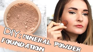 DIY NATURAL MINERAL POWDER FOUNDATION  From Scratch [upl. by Lyndsay212]