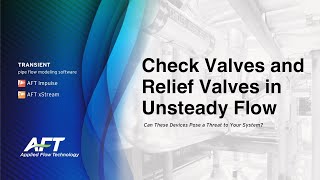 Check Valves and Relief Valves in Unsteady Flow Can These Devices Pose a Threat to Your System [upl. by Oirad]