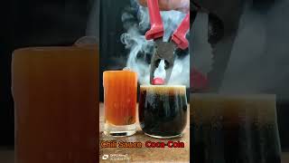 Chili Sauce vs Coca Cola 😱 experiment science satisfying asmr asmrsounds rhcb [upl. by Eseyt]