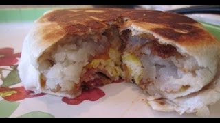 DIY Taco Bell Breakfast Review AM Crunchwrap Tutorial [upl. by Egan]