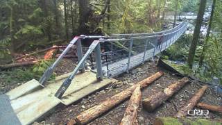 Sooke Hills Wilderness Trail Suspension Bridge [upl. by Atnima]