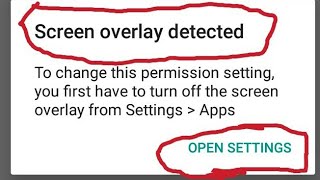 100 Solved Turn Off Screen Overlay Detected  Any Android Marshmallow  tech boss  techboss [upl. by Reld]