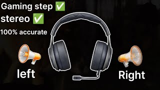 Headset Test Left and Right  Stereo Bass and gaming Steps [upl. by Getraer]