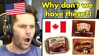 American Reacts to Canadian Snack Foods [upl. by Einahpts]