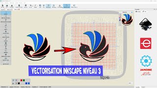 Vectorisation par Inkscape et Numérisation avec Exubérance ou Artistic Digitizer niveau 3 [upl. by Navanod]