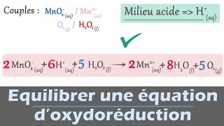 Oxydoréduction  🧪 Équilibrer une équation doxydoréduction en milieu acide  Chimie  1ère spé [upl. by Alleda]