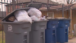 Trash not picked up Dallas residents complain a new schedule has meant garbage piling up [upl. by Lotus]