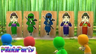 Wii Party U Minigames Gameplay Dojo Domination 1 MINH PARTY U [upl. by Dumm]