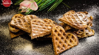 Waffeln selber machen  glutenfrei Low Carb  salalade [upl. by Jollanta]