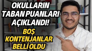 Okulların Taban Puanları Açıklandı Boş Kontenjanlar Belli Oldu  LGS 2023 [upl. by Bertram515]