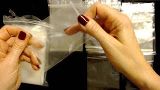 ASMR  Opening Resealable Plastic Bags Crinkle amp Whisper [upl. by Baerl]