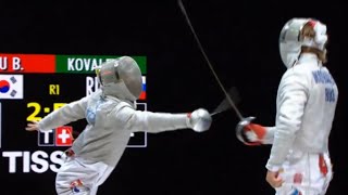 Kovalev v Gu GOLD Mens Sabre Individual World Fencing Championships Kazan [upl. by Augusta]