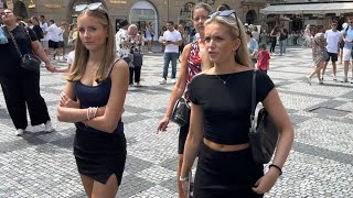 🇨🇿 PRAGUE SUMMER WALKING TOUR THE ENCHANTING STREETS OF PRAGUE BEAUTIFUL HISTORIC CITY CENTRE 4K [upl. by Aiuqcaj]