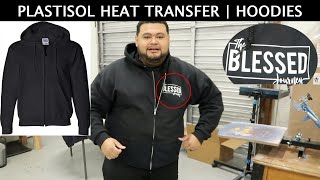 How To Do Full Zipper Hoodies Plastisol Heat Transfer [upl. by Raskind802]