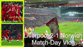 Minamino scores a screamer Liverpool 21 Norwich MatchDay Vlog [upl. by Cozza]