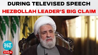 LIVE  Hezbollahs Naim Qassem Issues Chilling Warning During Televised Speech  Israel  Iran [upl. by Anitsirt]