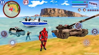 Deadpool Rope Hero Vice Town City  Fun at Miami Beach  Android Gameplay [upl. by Coral]