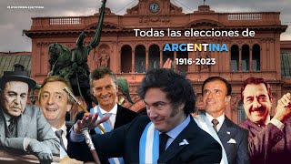 Todas las elecciones de Argentina 19162023 [upl. by Pytlik]