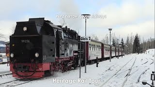 A Heritage steam engine ride to Brocken the highest Mountain the Harz Germany [upl. by Iarahs]