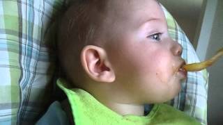 Worlds cutest baby sets eating world record Almost eats own hand [upl. by Eissirc]