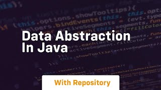 data abstraction in java [upl. by Elliott]