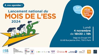 Replay de lévénement de lancement national du Mois de lESS 2024 [upl. by Healion]