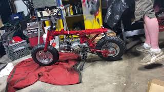 Honda Z50r restoration part 5 front shocks and wheel fenders fuel tank  First startIT LIVES [upl. by Feinstein]