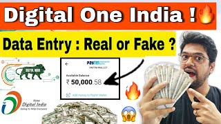 Digital One India data entry job  Digital one India Website Review  Real or Fake 🔥 [upl. by Bilac]