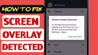 How to Fix SCREEN OVERLAY DETECTED in Android [upl. by Peyter]