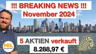 Aktien verkauft  für 828897 €  Mein Dividendendepot quotNo risk no funquot [upl. by Bonnes792]