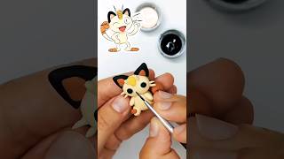 ⚫ MEOWTH POKÉMON 😼 meowth pokemon clayart art polymerclay clay biscuit massinha diy [upl. by Clawson700]