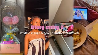 diary entry 2 last days in high school  food  hair  studying  finals  more [upl. by Anerys]