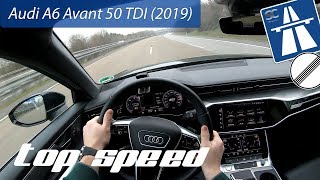 Audi A6 Avant 50 TDI 2019 on German Autobahn  POV Top Speed Drive [upl. by Ardnala864]