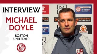 Woking 10 Boston United  Michael Doyle Interview [upl. by Obeng]