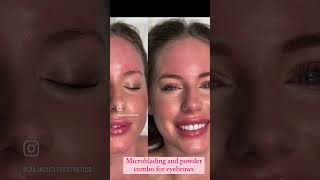 Microblading and Powder combination technique for eyebrows [upl. by Tory445]