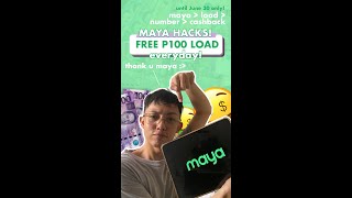 Maya PayMaya How to FREE P100 Load 🤑💸 Shorts [upl. by Fenella]