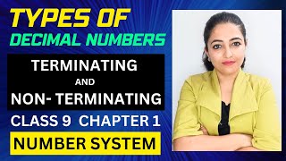 Types of decimal numbers  Terminating and non terminating decimal  Class 9  Number system [upl. by Hakon]