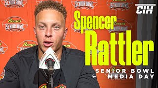 Saints QB Spencer Rattler SB Media Day  2024 Senior Bowl MVP  FULL QampA [upl. by Narcis909]