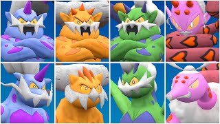 FULL FORCES OF NATURE POKEMON TEAM Shiny Landorus Thundurus Tornadus Enamorus Therian Form Scarlet [upl. by Dnana]