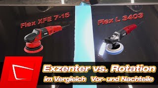 Polieren für Anfänger polieren mit Poliermaschine Exzenter vs RotationFlex XFE 715 Flex 3403 [upl. by Rosabella]