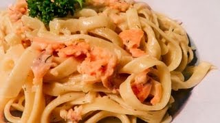 How to make a Creamy Salmon Fettuccine  Ep 53 [upl. by Navlys258]