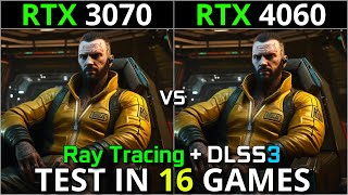 RTX 3070 vs RTX 4060  Test in 16 Games  1080p  1440p  With Ray Tracing  DLSS 30 [upl. by Aynas683]