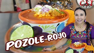 Como Hacer el MEJOR Pozole Rojo con Carne de Puerco [upl. by Anilegnave436]